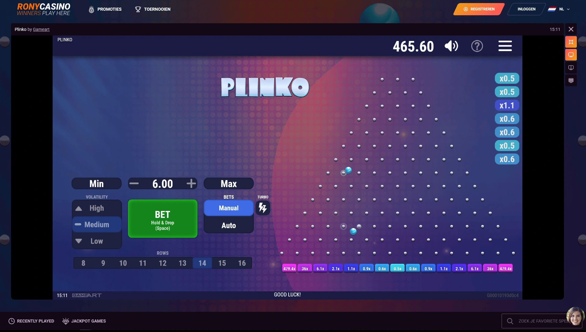 Bonussen bij Plinko Casino NL